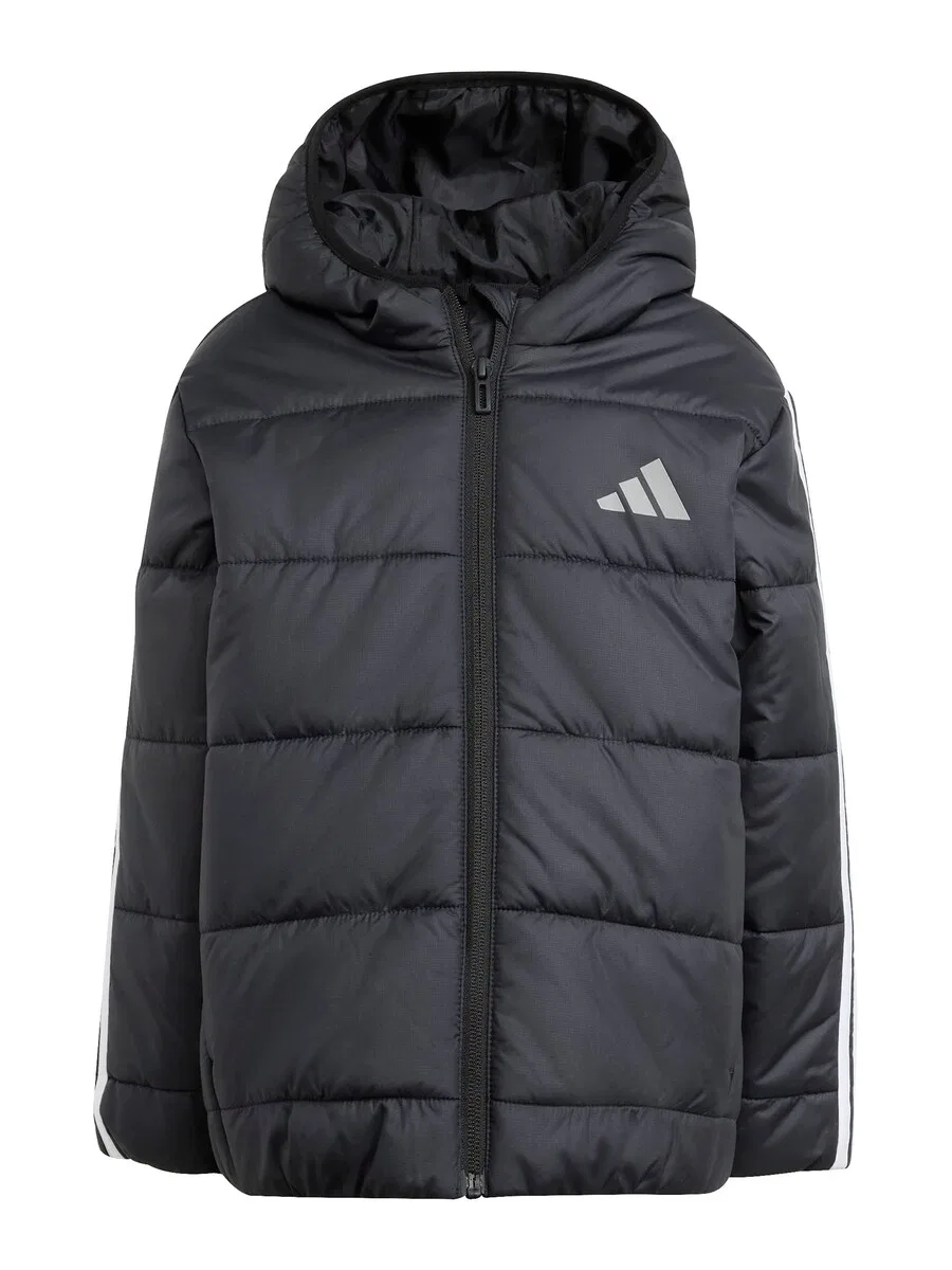 Спортивная куртка ADIDAS SPORTSWEAR 'Essentials 3-Stripes Padded Jacket' черного цвета