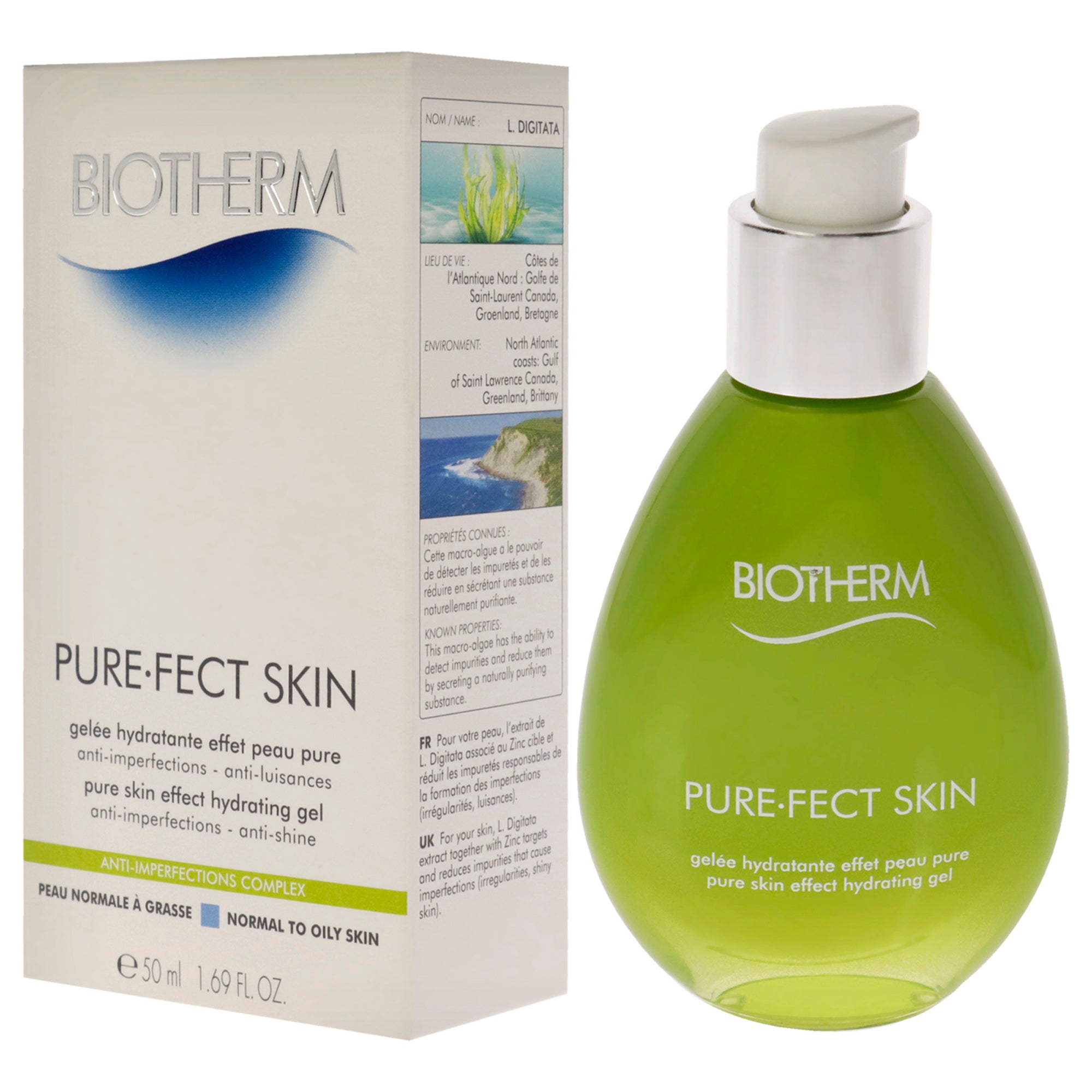 Увлажняющий гель Pure-Fect Skin Pure Skin Effect для нормальной и жирной кожи от Biotherm для мужчин и женщин - 1,69 унции геля Biotherm, Small — фото 4