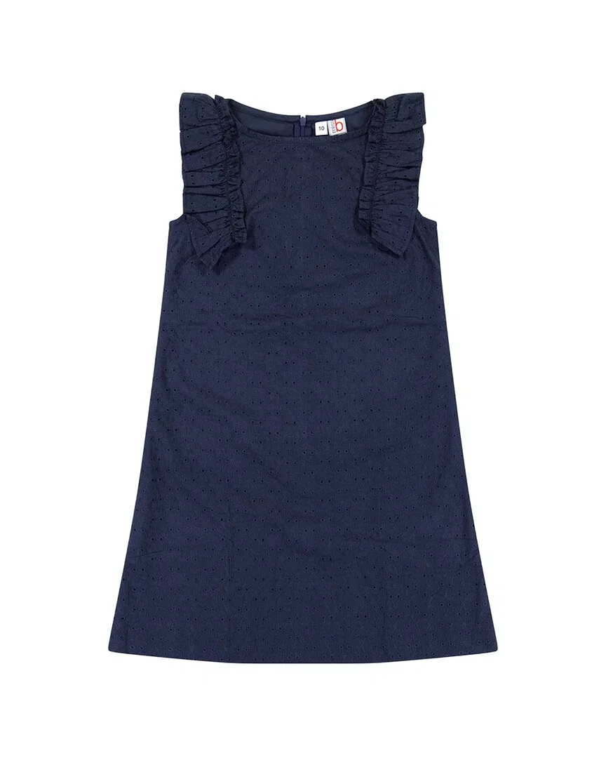 Детское платье для девочек с принтом Busy Bees Party Dress, темно-синий — фото 2