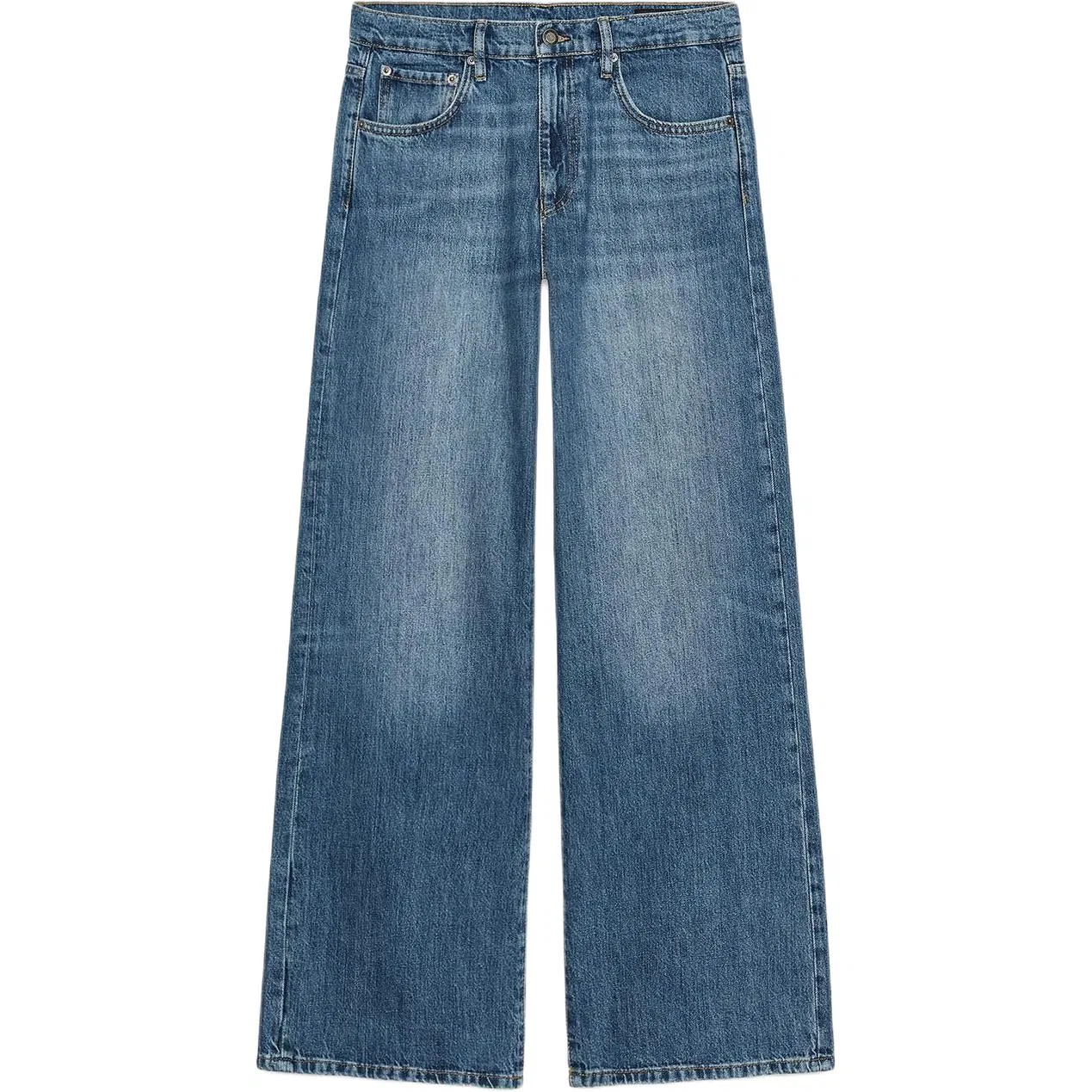 Женские джинсы с широкими штанинами Indigo ZARA