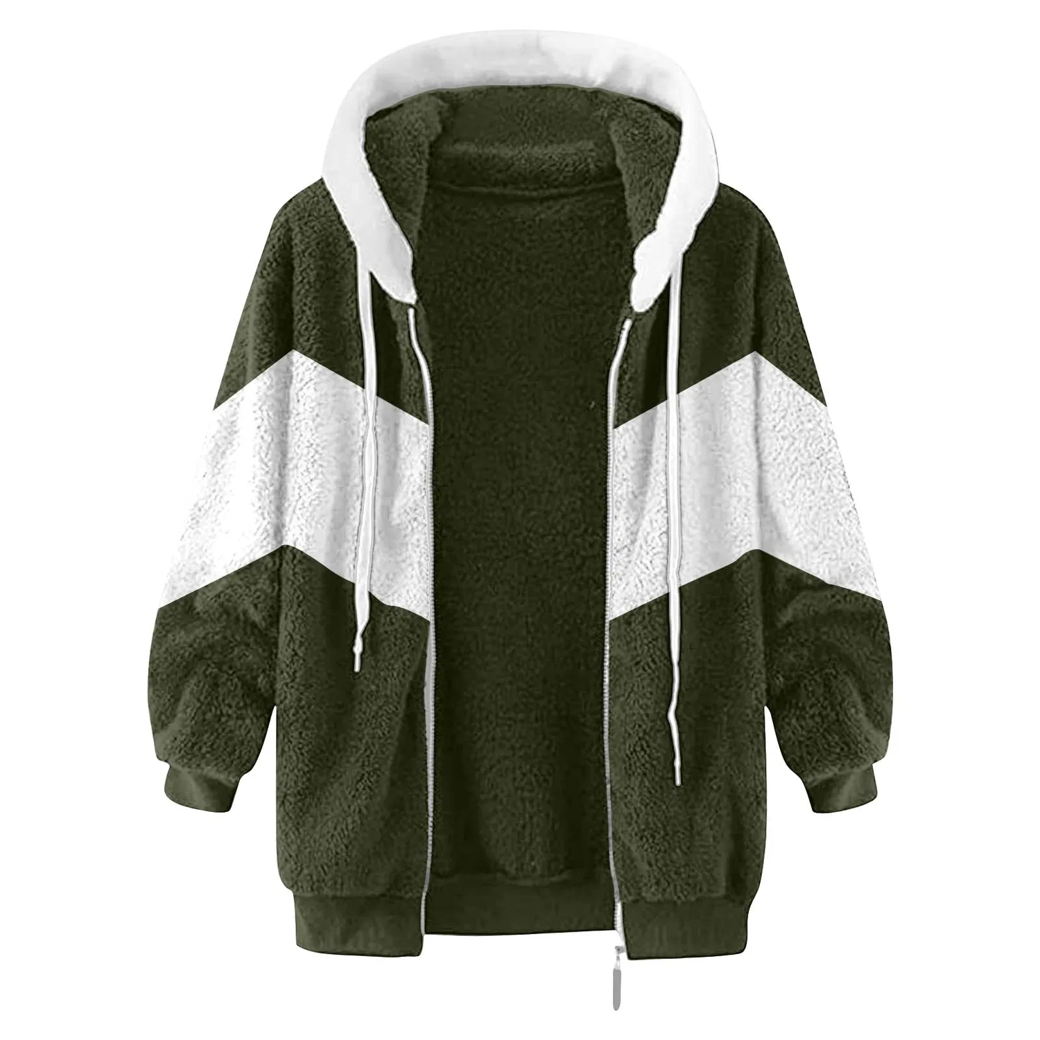 Женская мягкая длинная oversize-куртка с принтом двух цветов, на пуговицах, E11
