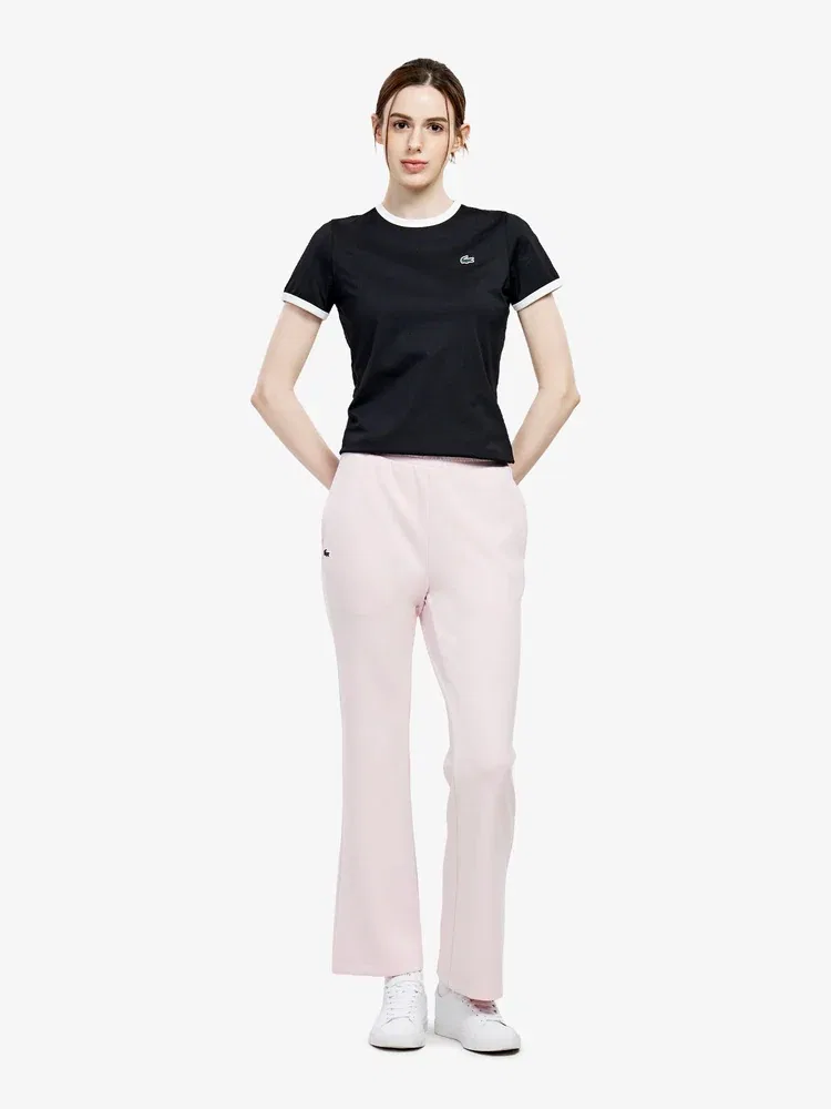Брюки LACOSTE Pink из трикотажа, широкие, розовые