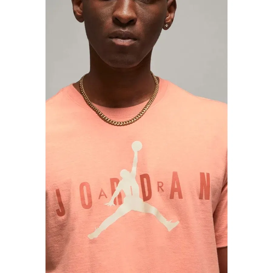 Футболка с принтом Jordan Air Wordmark Nike, Оранжевый — фото 3