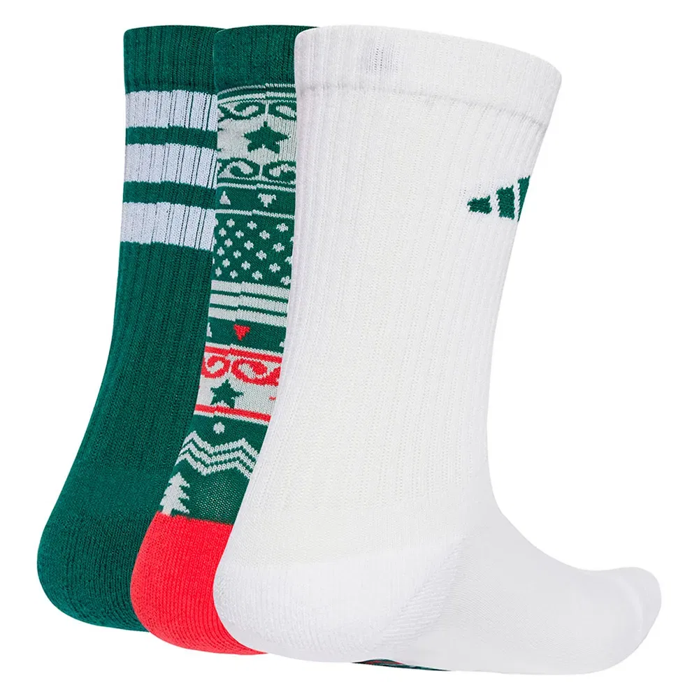 Носки Adidas GFX crew socks 3 шт, зеленый — фото 2