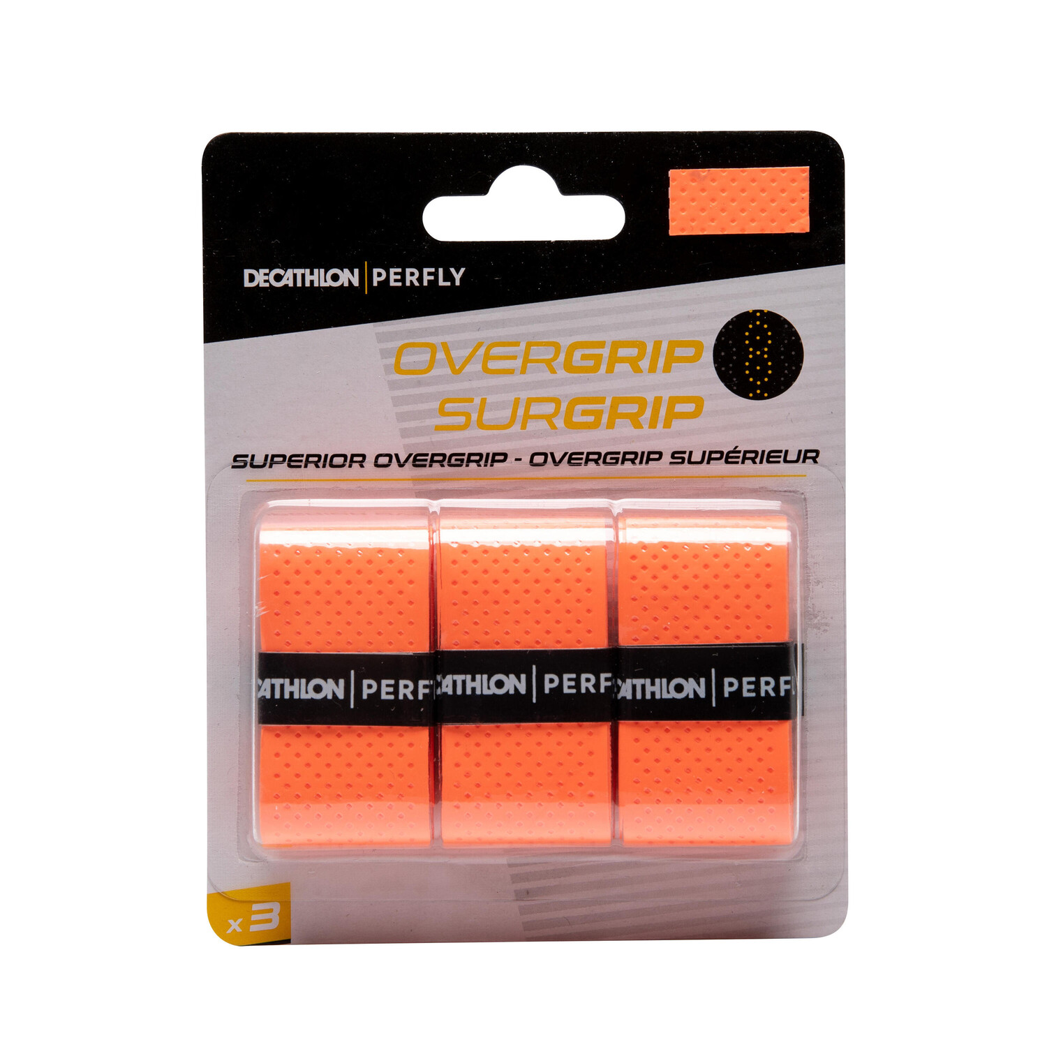 

Лента для бадминтона Superior Overgrip, 3 шт., оранжевая PERFLY, неоновый кроваво-оранжевый