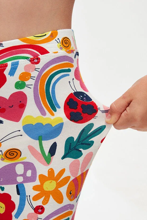 Детские леггинсы для девочек с принтом Little friends Lovetti, Patterned — фото 3