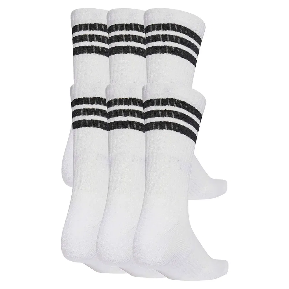 Женские носки с легкой амортизацией и поддержкой свода стопы 3 Stripes Essentials Cushioned Crew Socks Adidas, White — фото 2