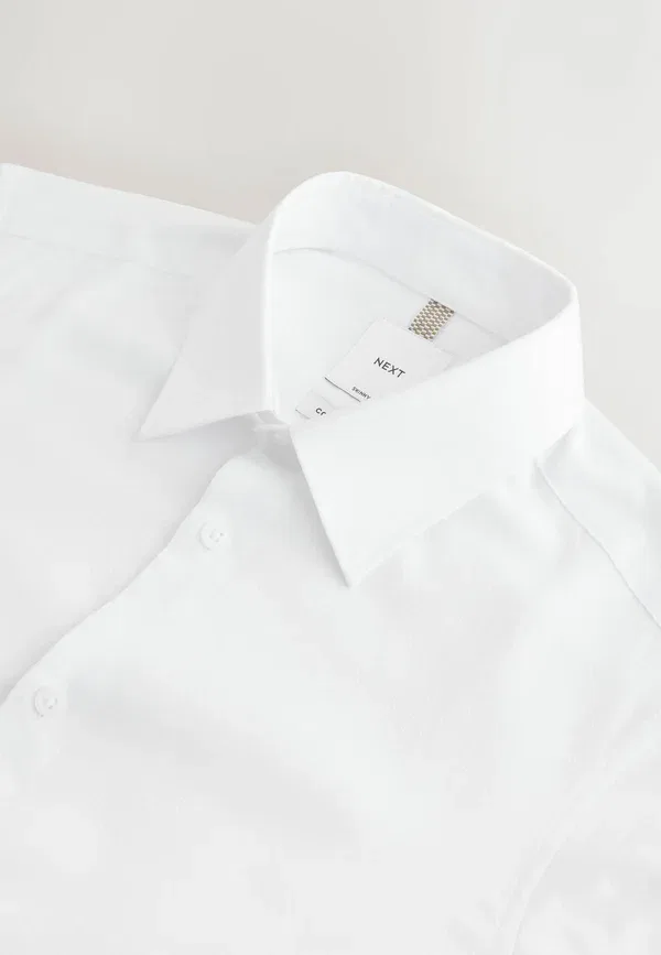 Рубашка с длинным рукавом Skinny fit Next, белый — фото 2