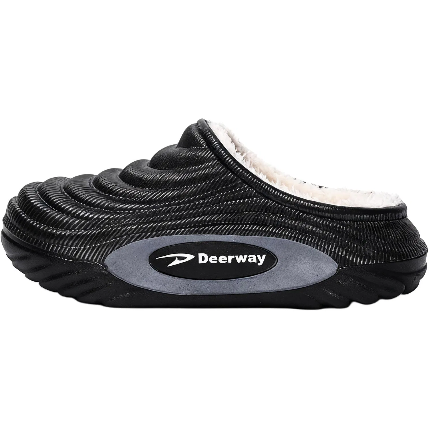 Детские тапочки для мальчиков с мехом DEERWAY, Gray Cotton Slipper