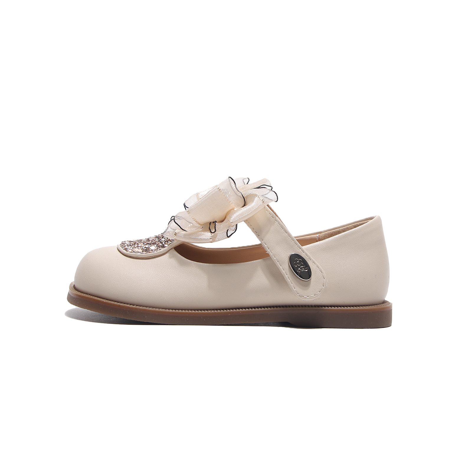 Детские кожаные туфли Low-Top Kids' Montagut, муссовый белый — фото 2