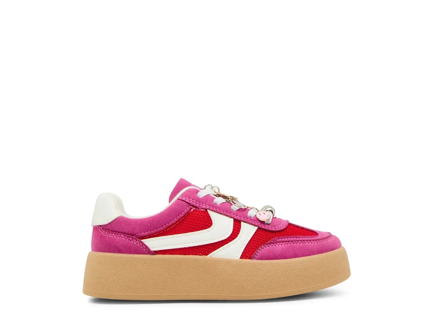 Кроссовки платформа Jersey C, Steve Madden, розовый/красный/белый — фото 2
