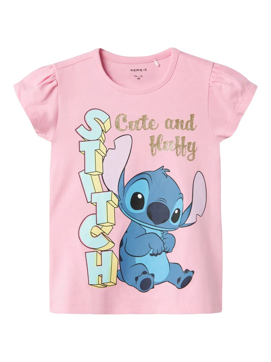 Футболка NAME IT 'NMFFolly Stitch' цвета розового