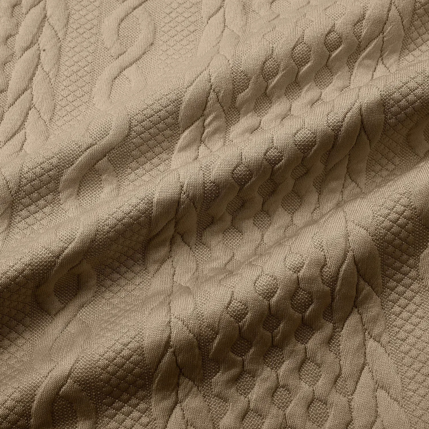 Женская блуза с принтом и пэчворком, Dark Khaki — фото 2