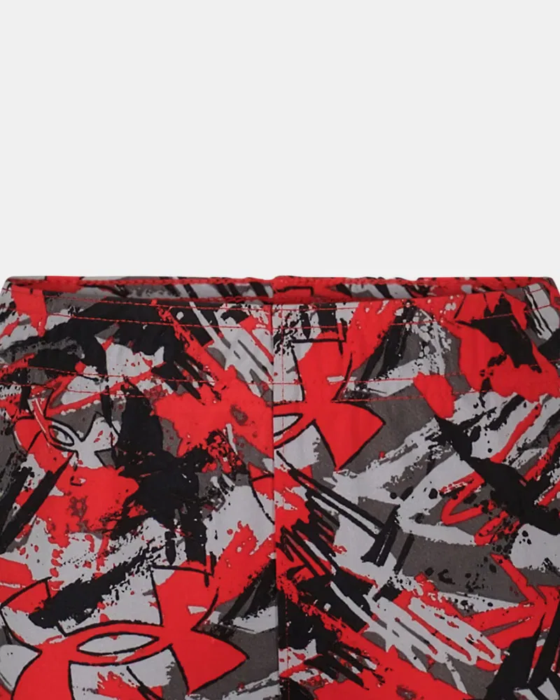 Шорты для мальчиков быстросохнущие влагоотводящие UA Printed Tech UnderArmour, Red — фото 2