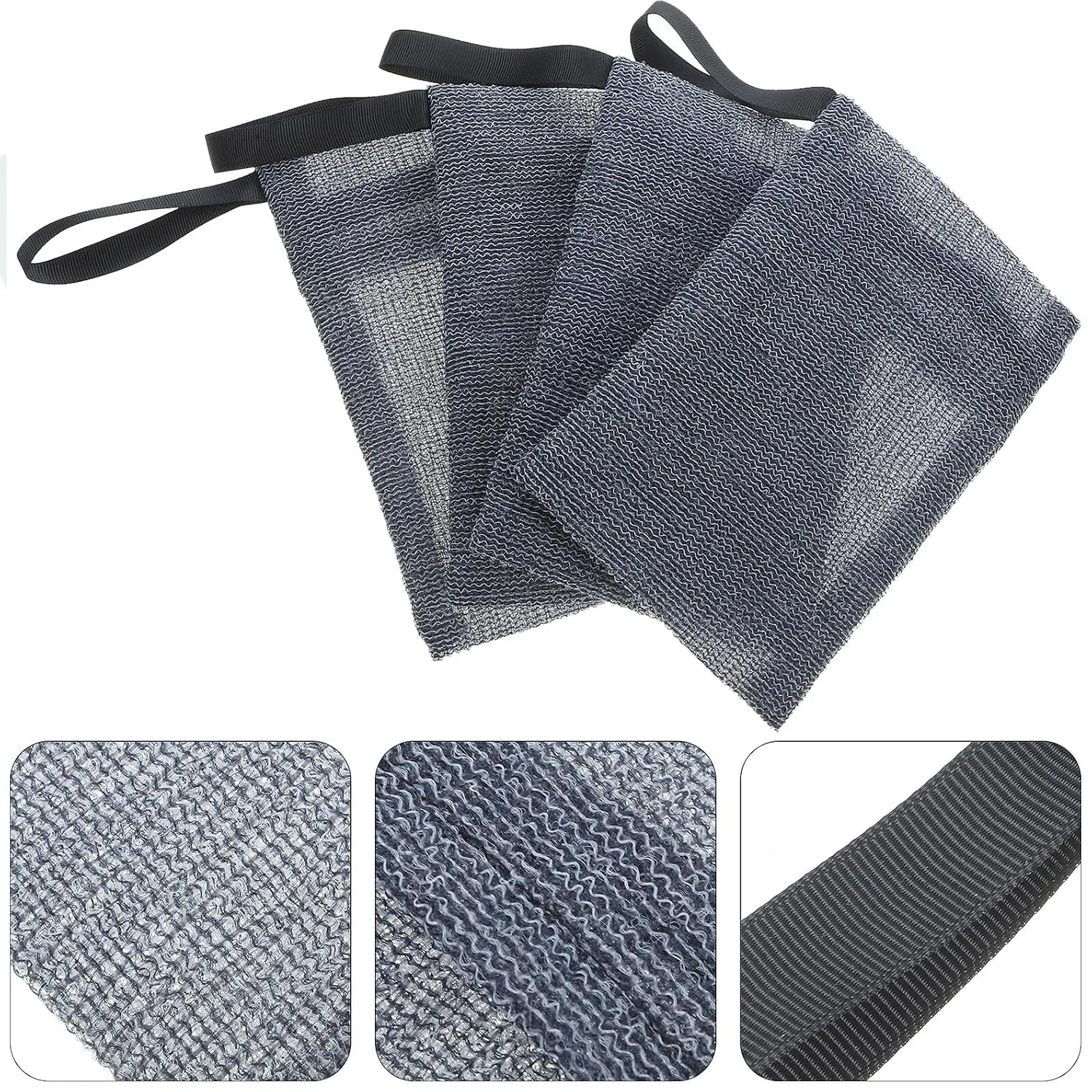 Набор мыльных мешочков из нейлона, 4 шт, TOYANDONA, 19.8x12x1 см — фото 3