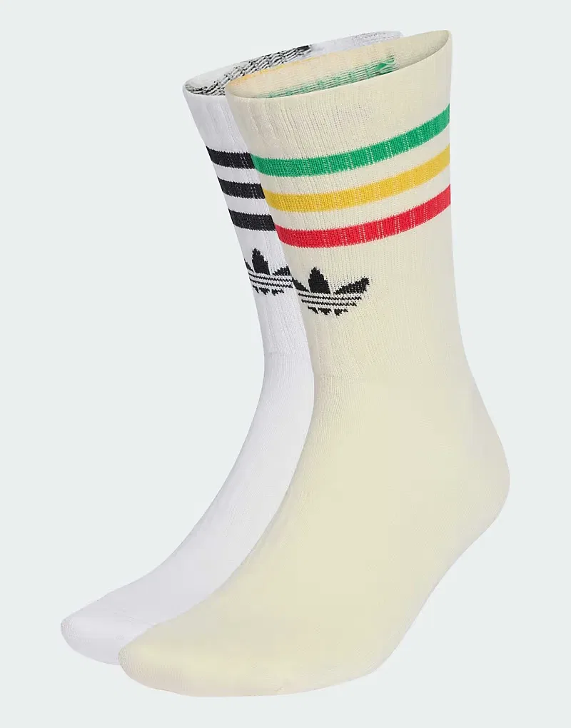 Носки высокие Bob Marley 2 шт Adidas Performance, белый/кремово-белый