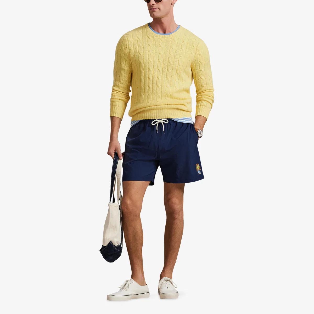 Эластичные тканые шорты с вышитым логотипом Traveler Polo Ralph Lauren — фото 2
