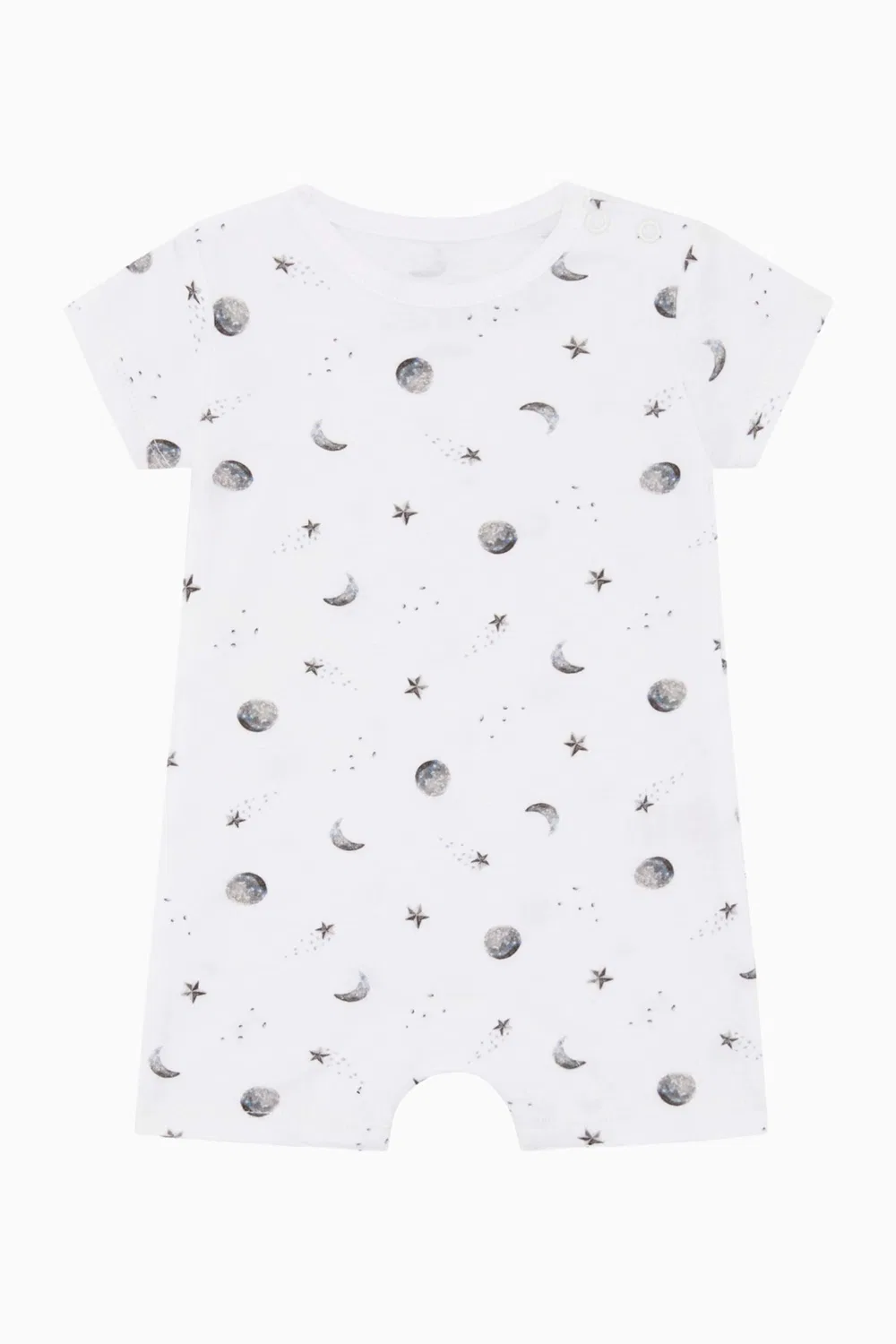 Боди-комбинезон летний из бамбука и хлопка Starlit Moon Rosa & Blue