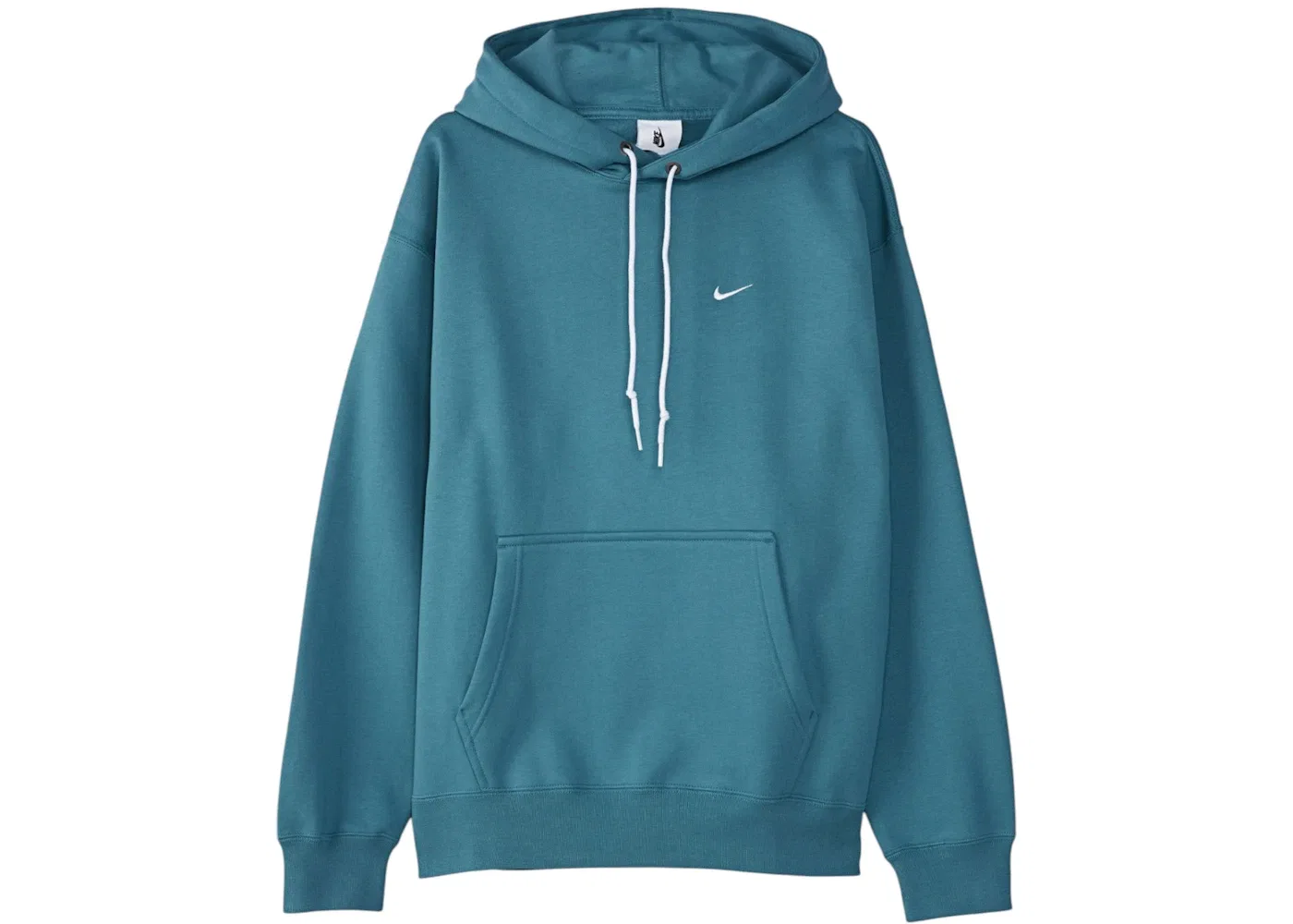 Мужской худи с флисом Nike Nikelab Solo Swoosh, Noise Aqua/White