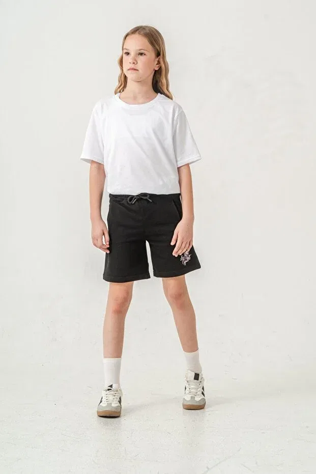 Детские шорты для девочек хлопковые Mışıl Kids, Black — фото 3