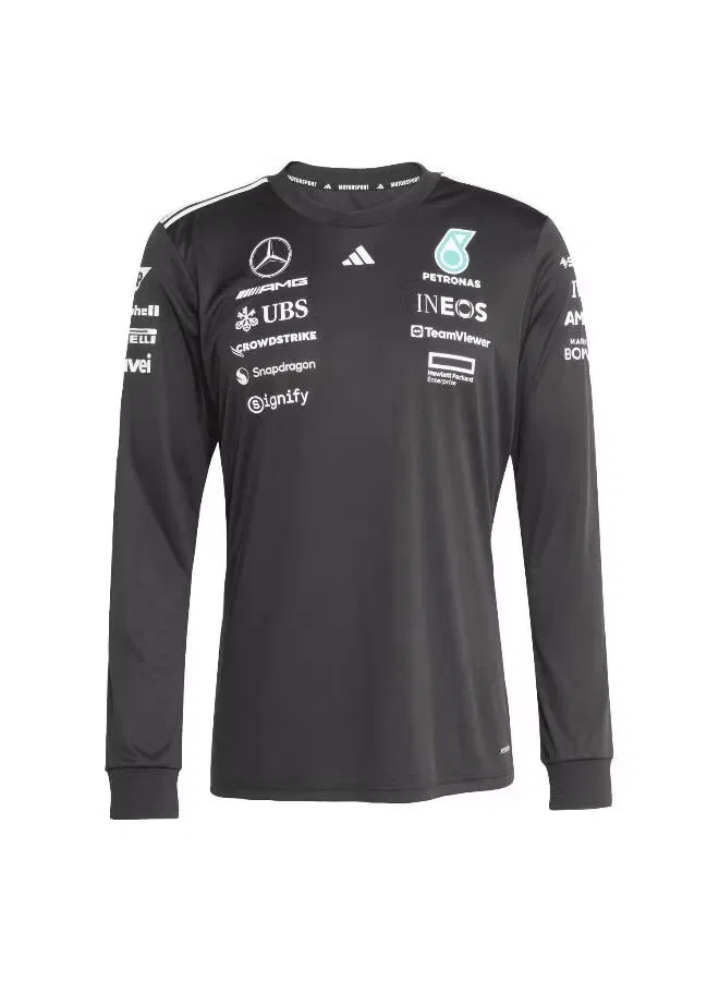 Джерси с длинным рукавом Mercedes - AMG Petronas Formula One Team Adidas, черный — фото 2