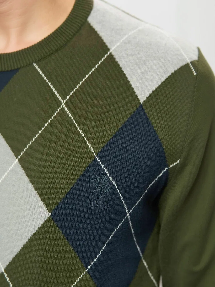 Свитер 'UMDelvin' зеленого цвета U.S. POLO ASSN. — фото 4