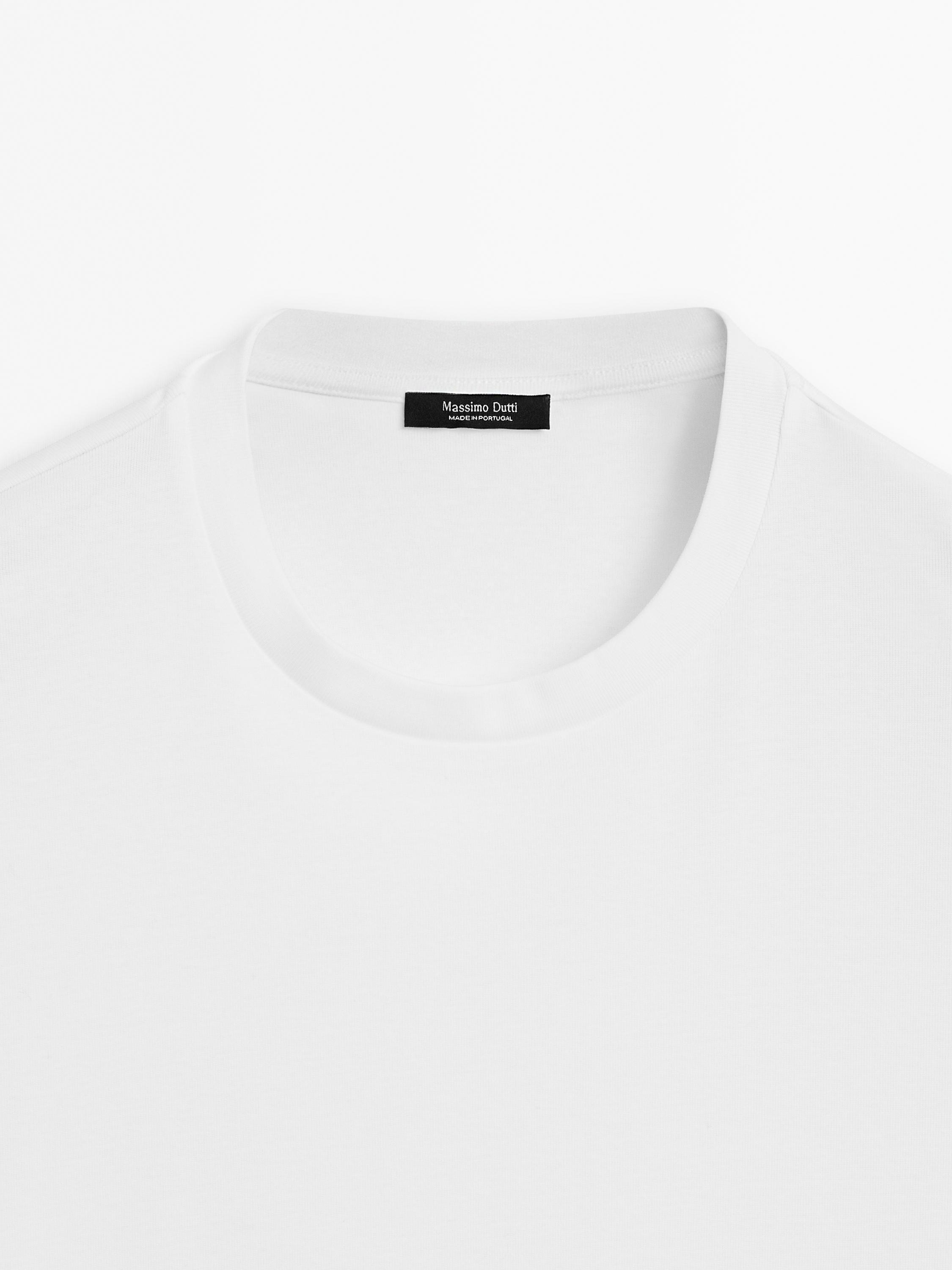 Футболка из мерсеризованного хлопка Massimo Dutti — фото 2