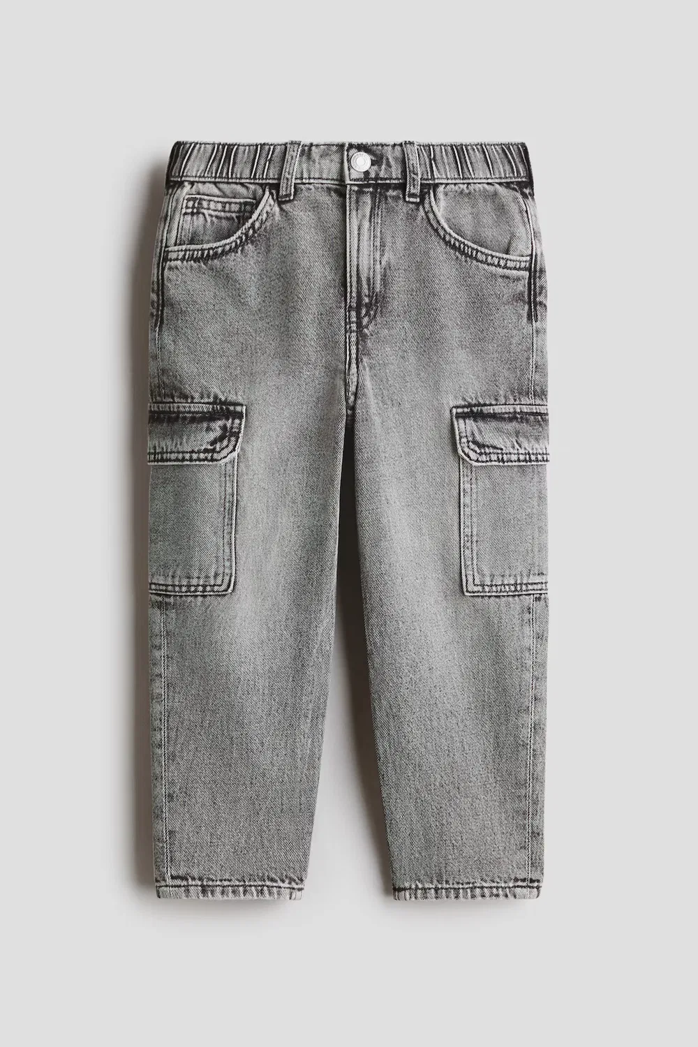 Свободные джинсы зауженного кроя H&M, Helles Denimgrau — фото 3