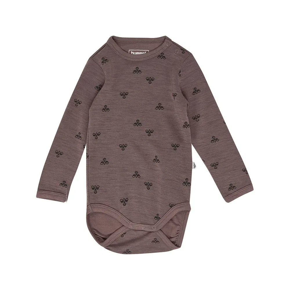 Боди с длинным рукавом Mini Wool Hummel, фиолетовый