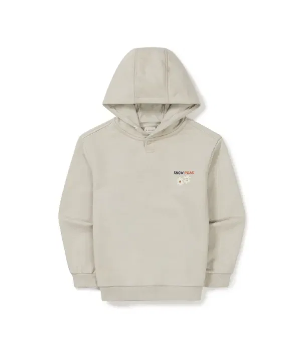 Худи детское с графическим принтом, S24FKFHD80 Snowpeak Apparel Kids, светло-бежевый — фото 2