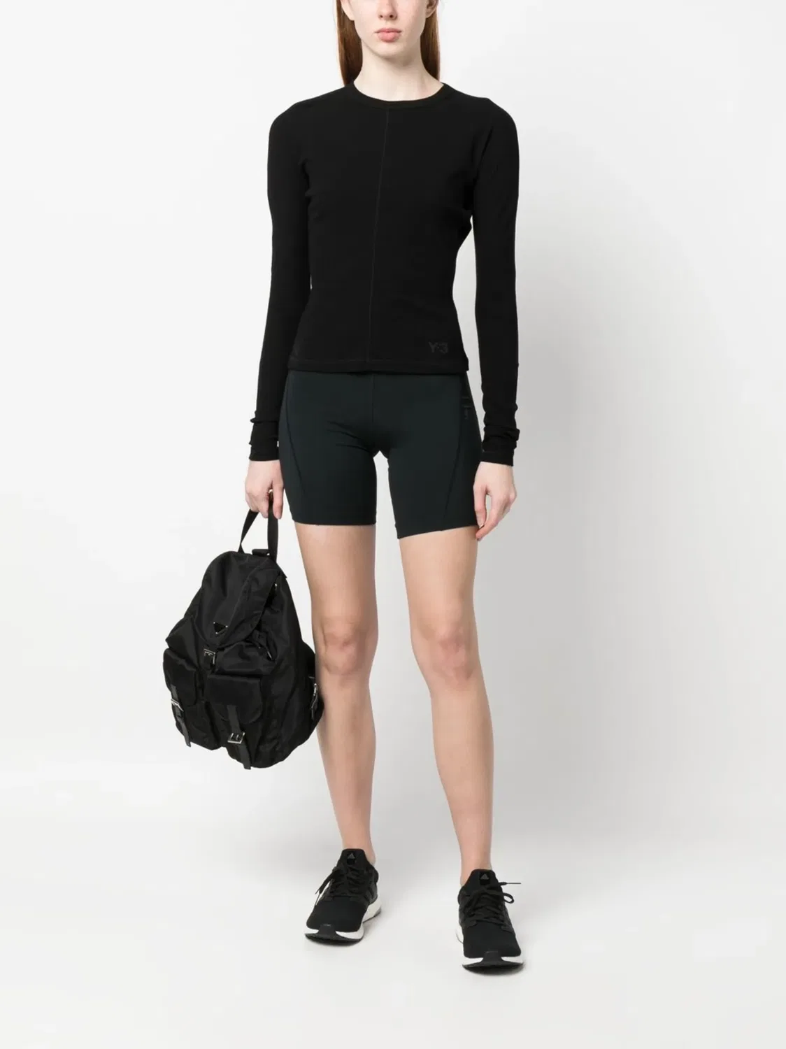 Футболка с длинным рукавом и логотипом Adidas, черный — фото 2