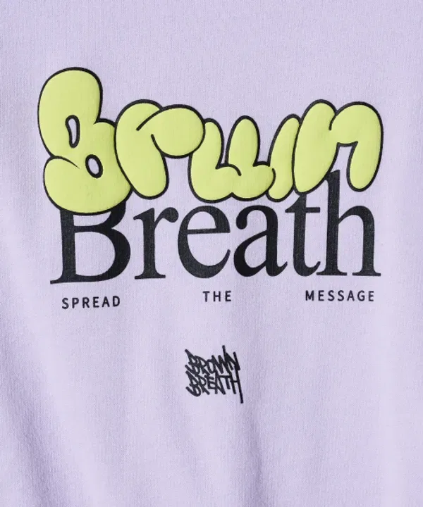Свитшот детский с принтом Breath, Brownbreath Kids, лавандовый — фото 4