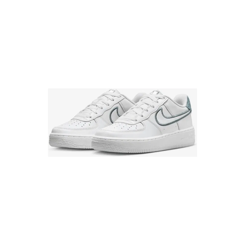 Детские кроссовки унисекс с шнуровкой Force 1 Lv8 2 Nike, Белый — фото 3