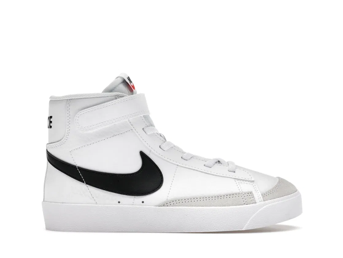Детские кроссовки с замшевыми вставками Nike Blazer Mid 77, Черный/Белый/Team Orange/Белый