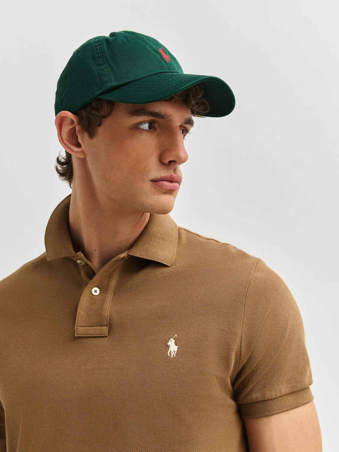 Поло Polo Ralph Lauren Custom Fit, коричневый — фото 4
