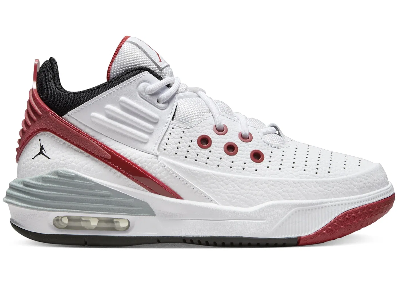 Детские кроссовки Lifestyle Jordan Max Aura 5 Jordan, White Varsity Red Wolf Grey Black