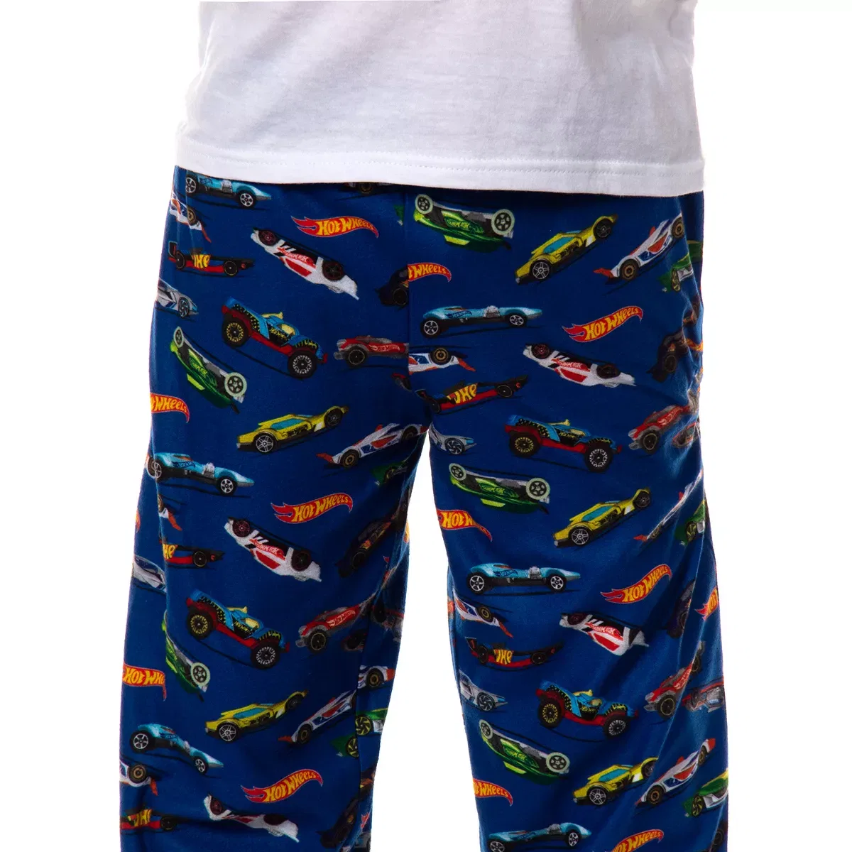 Детские пижамные штаны для мальчиков с принтом Hot Wheels Die-Cast Cars All Over Print Lounge Pajama Pants INTIMO, Blue — фото 3