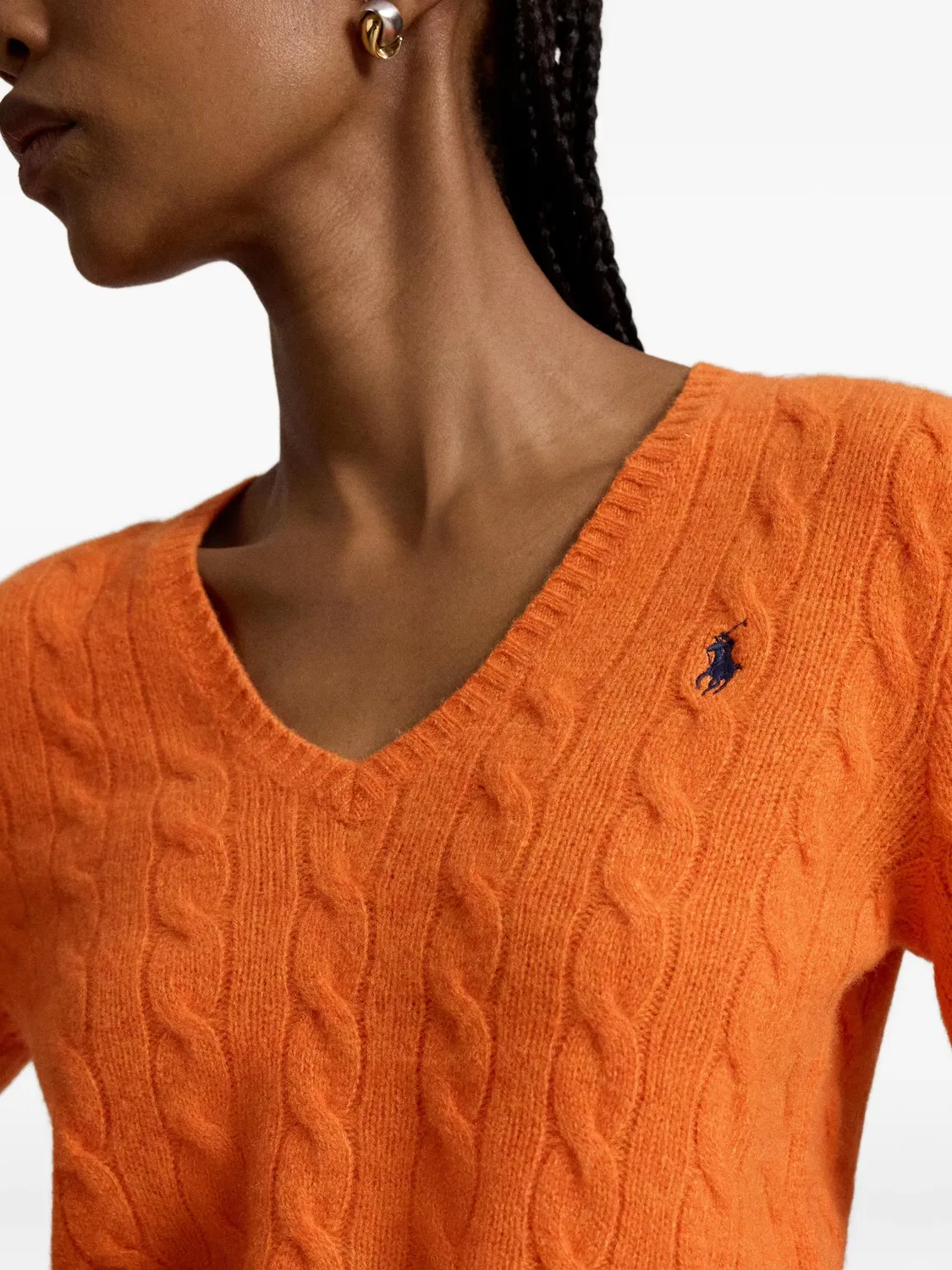Polo Ralph Lauren Свитер из шерсти и кашемира оранжевый — фото 2