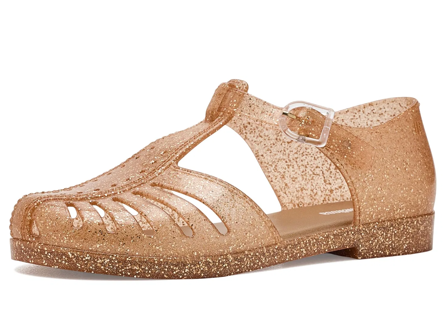 Сандалии Aranha 79 II (для маленьких и больших детей) Mini Melissa, Beige Glitter
