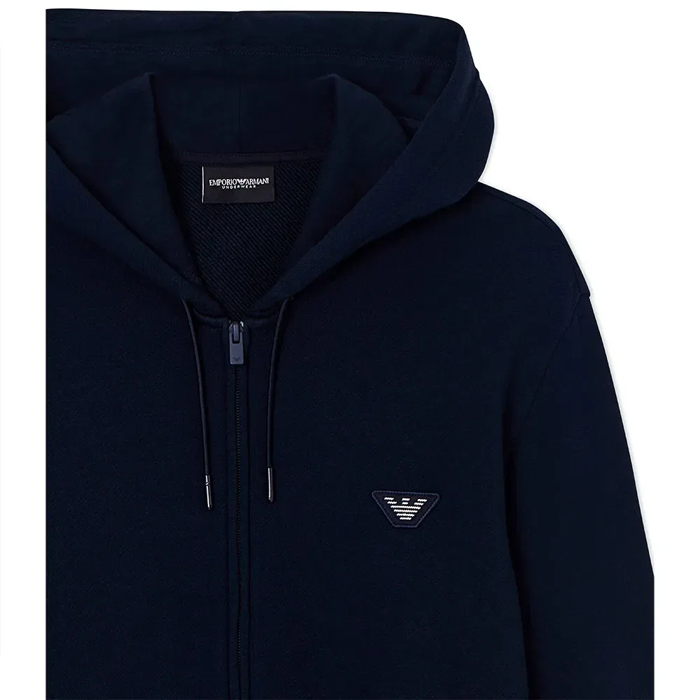 Худи на молнии Emporio Armani, синий — фото 2