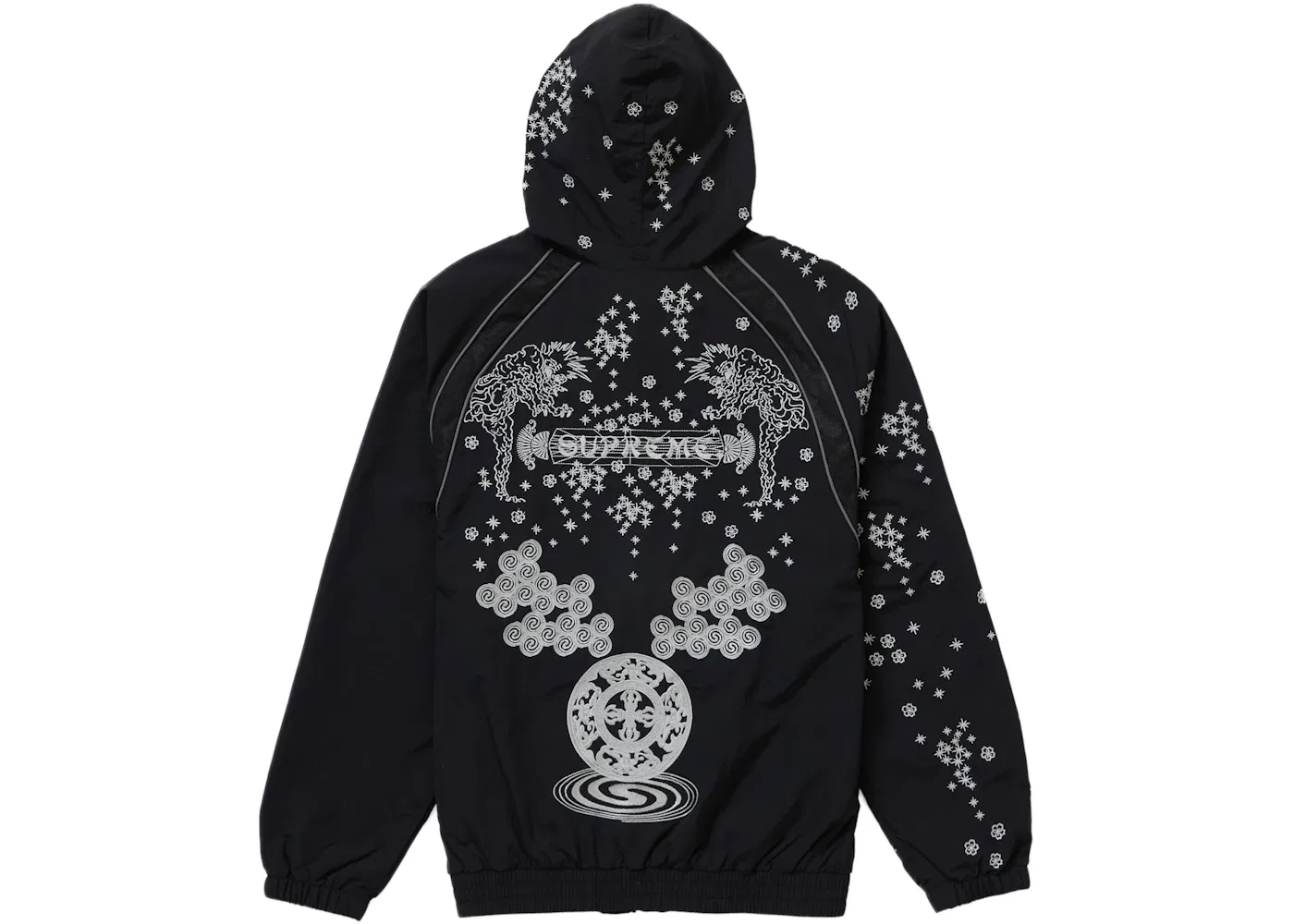 Мужская куртка с принтом Supreme AOI Glow-in-the-Dark Track Jacket, Black — фото 2