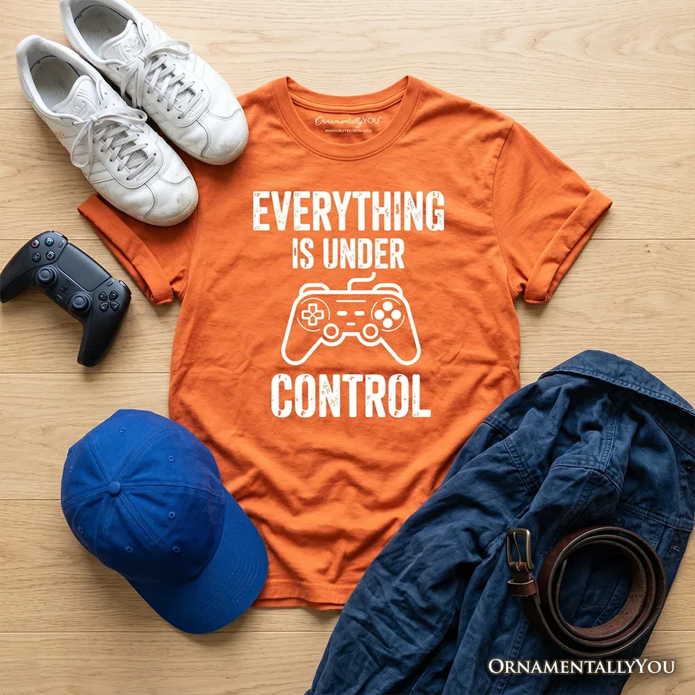 Детская футболка с принтом игрока и контроллером OrnamentallyYou, Safety Orange