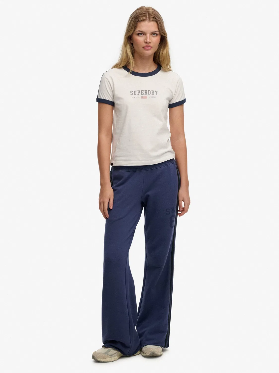 Футболка с принтом Athletic Essentials Ringer Superdry, белый — фото 2