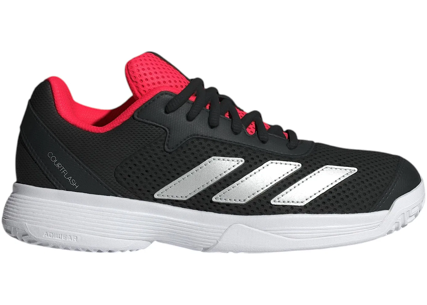 Детские кроссовки для активного отдыха Adidas Courtflash, Cloud White/Silver Metallic/Core Black