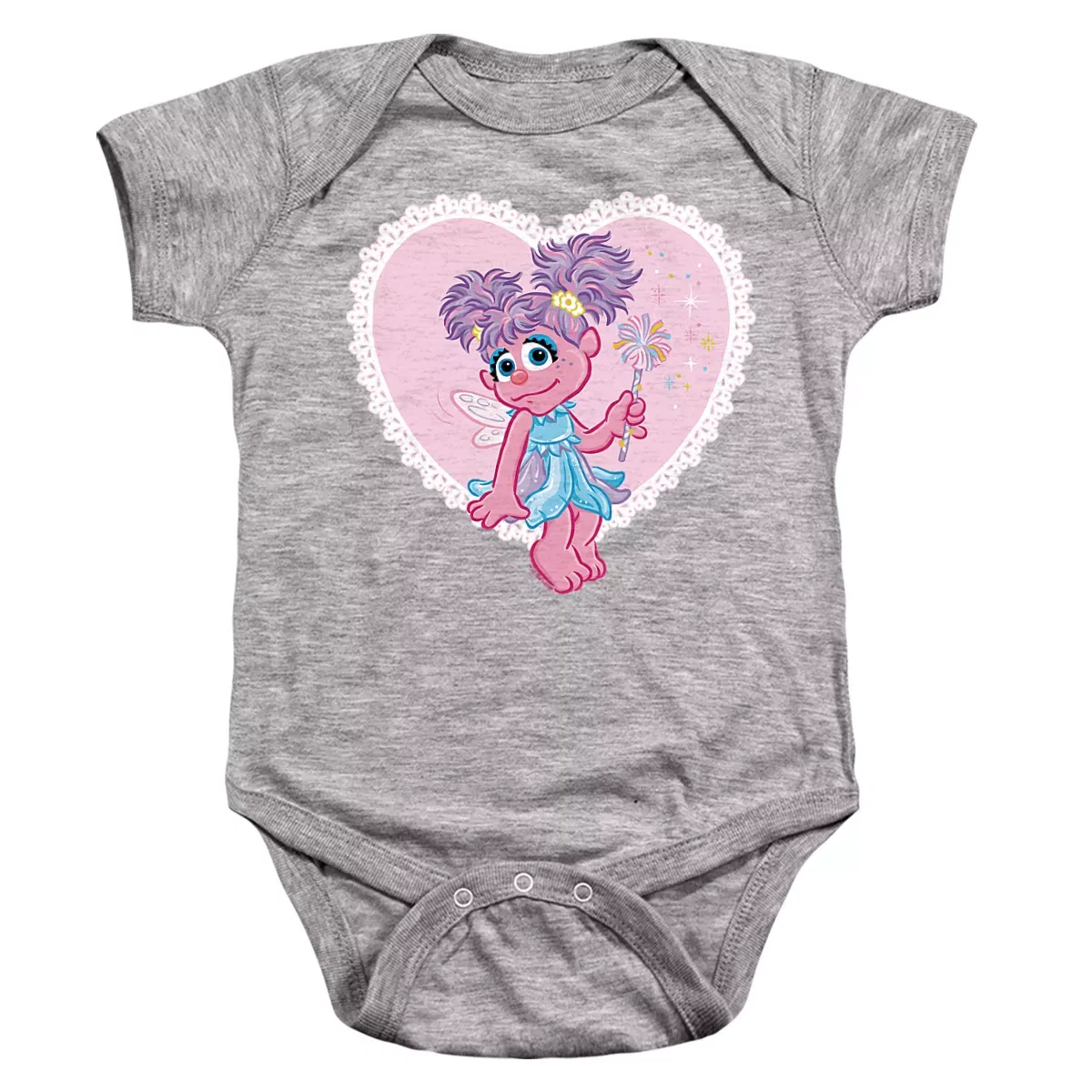 Детское боди с коротким рукавом Sesame Street, Athletic Heather