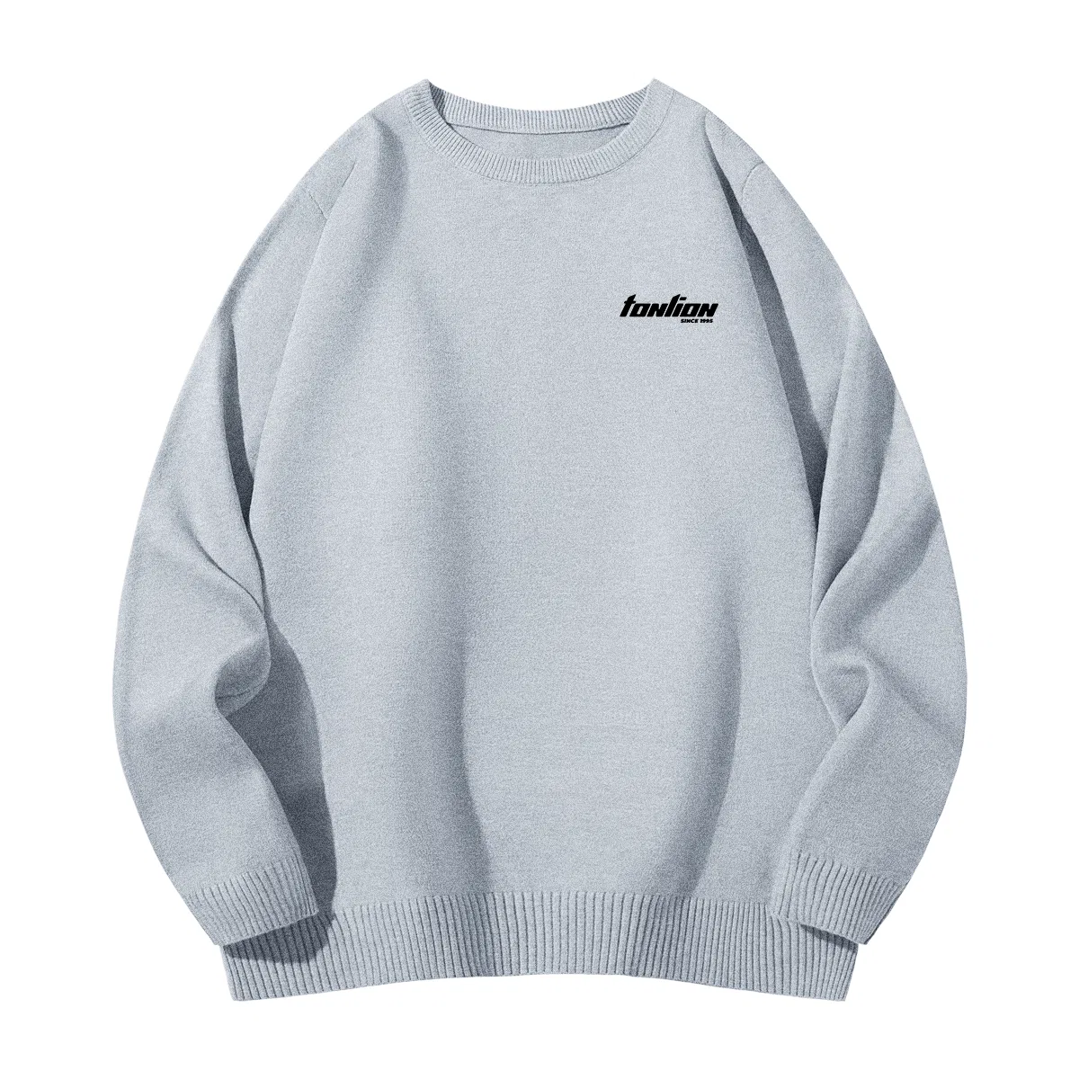 Детский свитер с принтом Tonlion, Light Gray Tn American Tang Lion Black Chest Logo