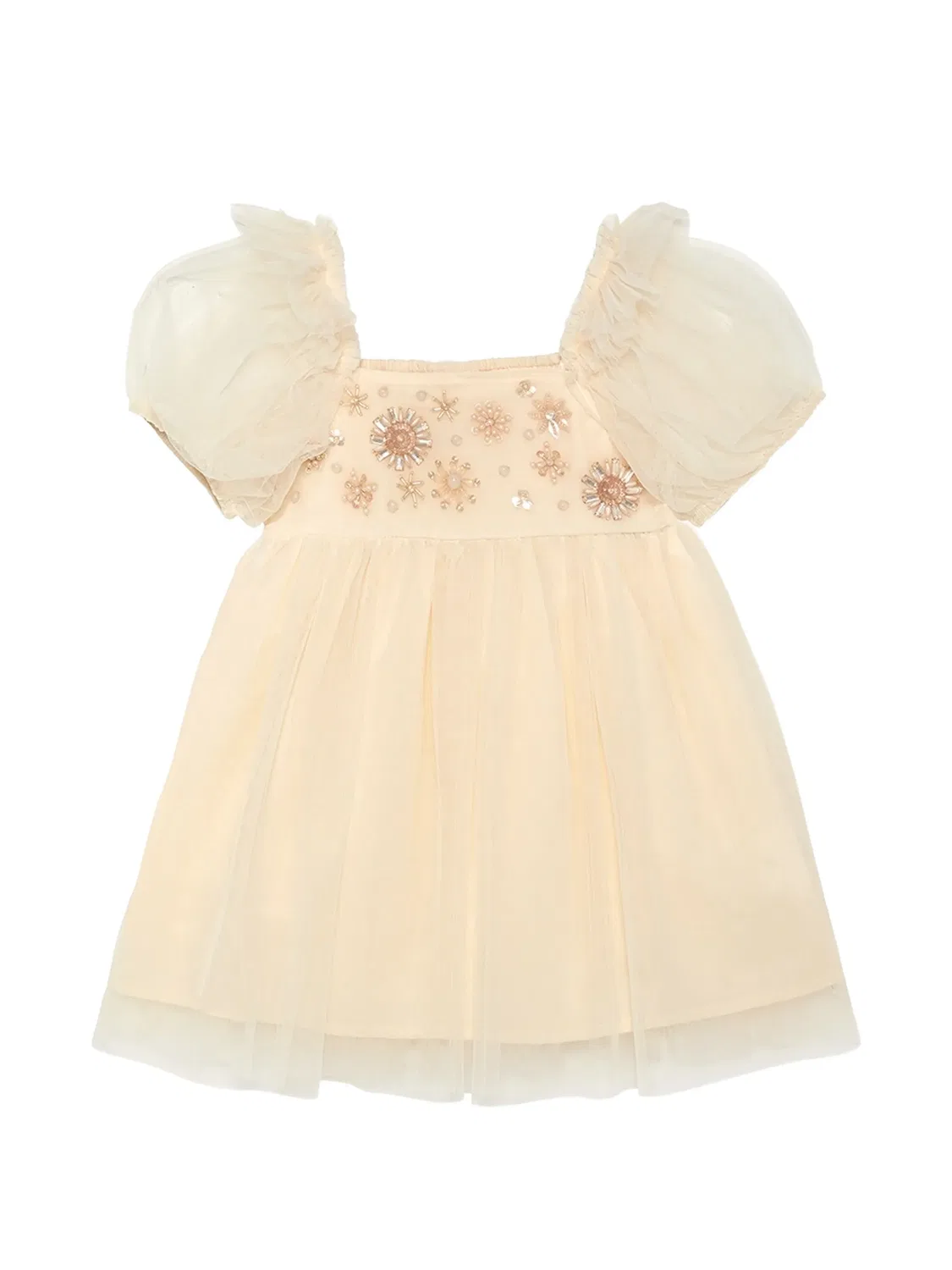 Декорированное платье Daffodil Dream из тюля Tutu Du Monde, нейтральные цвета