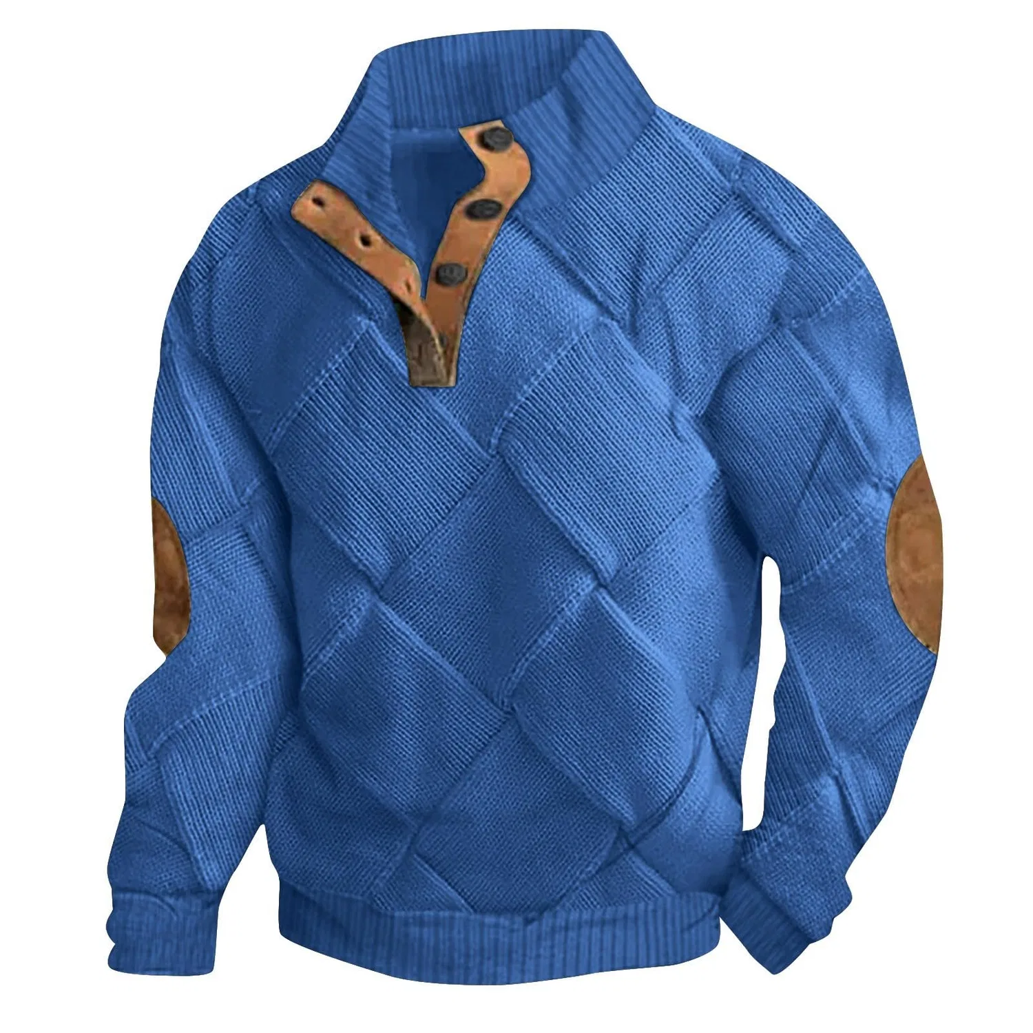 Мужской худи с капюшоном с цифровым принтом, 3-blue