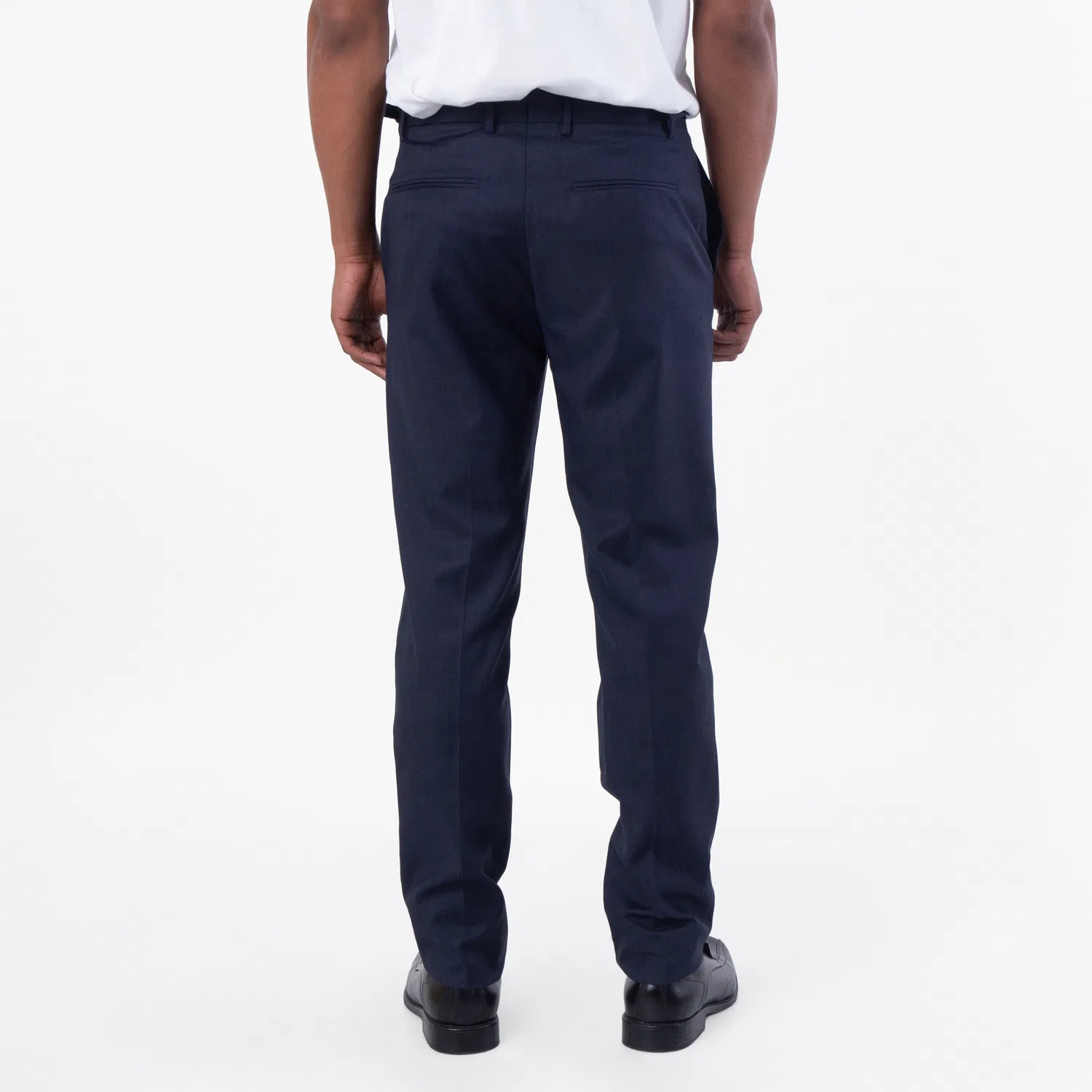 Брюки классические со складками Versace Pleated Wool Formal Trousers, Ink Blue — фото 3