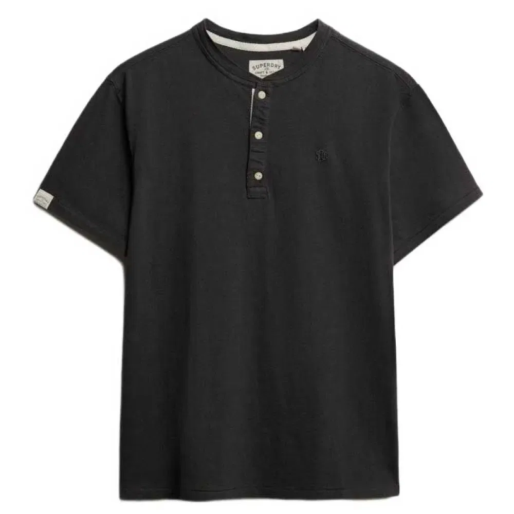 Футболка с коротким рукавом Classic Cotton Lin Grandad Superdry, черный
